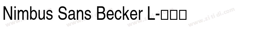 Nimbus Sans Becker L字体转换